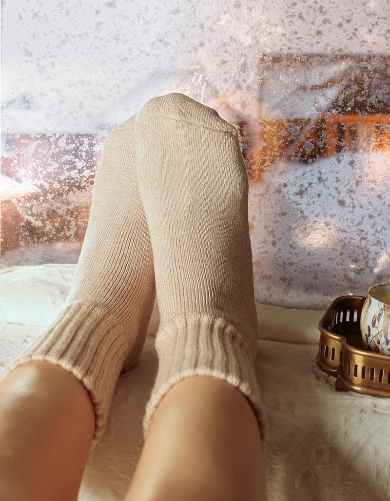 CLOSEMATE Womens Thick Full Cushioned Thermal Warm Boot Socks for Winter 3 Pairs - Image 2